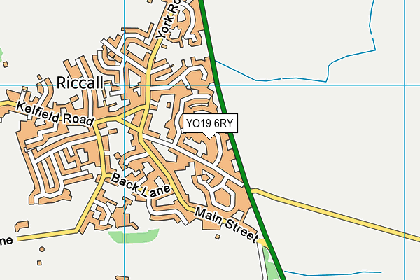 YO19 6RY map - OS VectorMap District (Ordnance Survey)