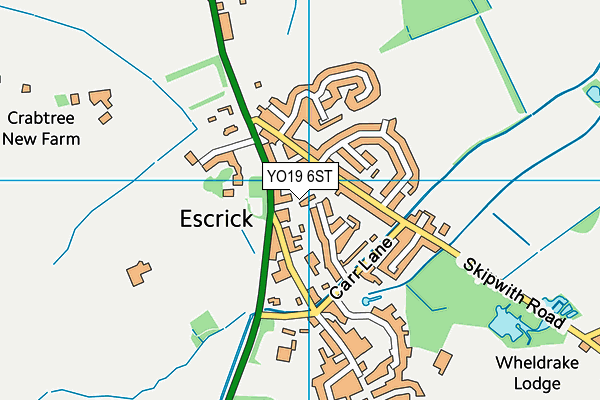 YO19 6ST map - OS VectorMap District (Ordnance Survey)