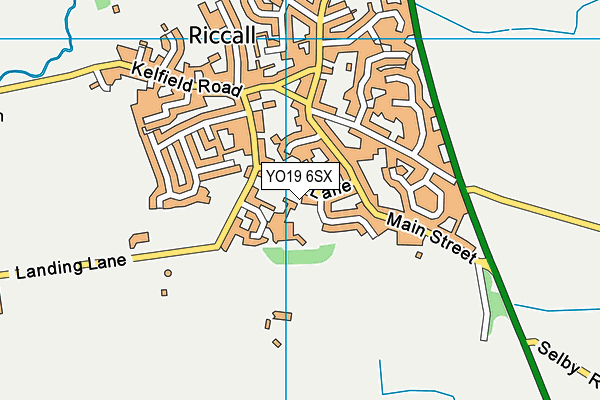 YO19 6SX map - OS VectorMap District (Ordnance Survey)