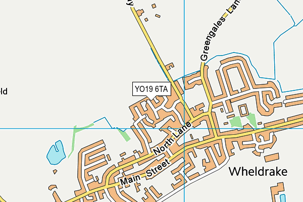 YO19 6TA map - OS VectorMap District (Ordnance Survey)