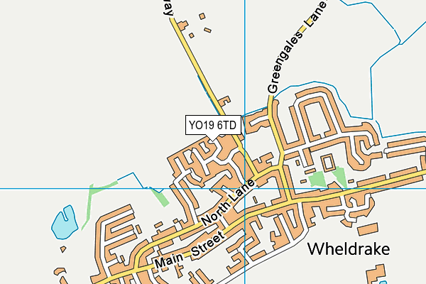 YO19 6TD map - OS VectorMap District (Ordnance Survey)