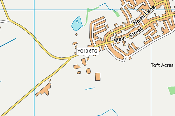 YO19 6TG map - OS VectorMap District (Ordnance Survey)