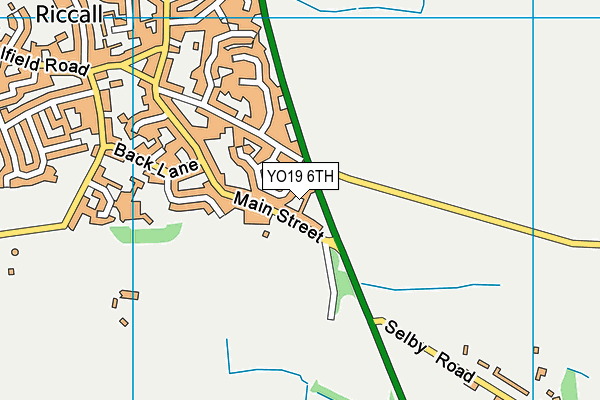 YO19 6TH map - OS VectorMap District (Ordnance Survey)