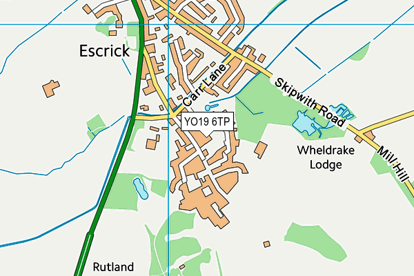 YO19 6TP map - OS VectorMap District (Ordnance Survey)