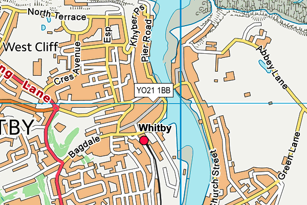YO21 1BB map - OS VectorMap District (Ordnance Survey)