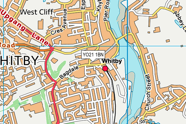 YO21 1BN map - OS VectorMap District (Ordnance Survey)