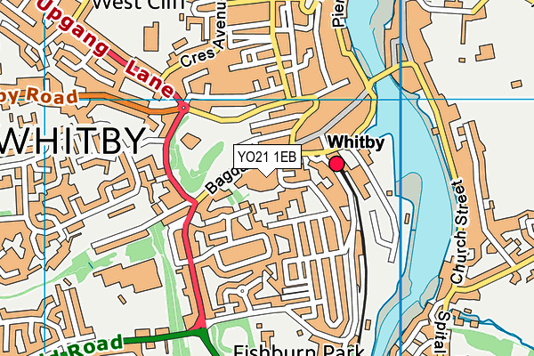 YO21 1EB map - OS VectorMap District (Ordnance Survey)