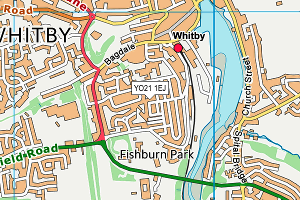 YO21 1EJ map - OS VectorMap District (Ordnance Survey)