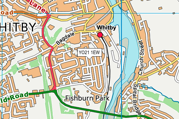 YO21 1EW map - OS VectorMap District (Ordnance Survey)