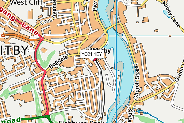 YO21 1EY map - OS VectorMap District (Ordnance Survey)
