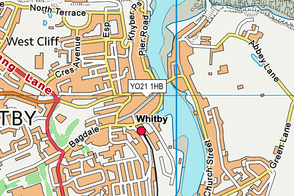 YO21 1HB map - OS VectorMap District (Ordnance Survey)