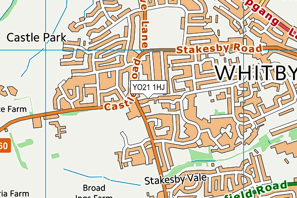 YO21 1HJ map - OS VectorMap District (Ordnance Survey)