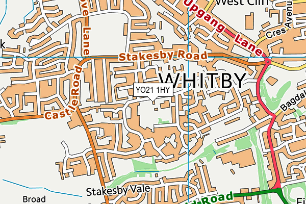 Stakesby Primary Academy map (YO21 1HY) - OS VectorMap District (Ordnance Survey)