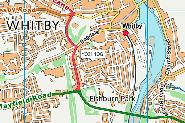 YO21 1QG map - OS VectorMap District (Ordnance Survey)