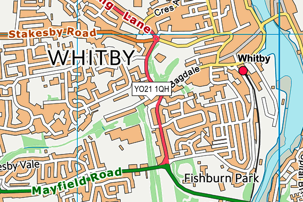 YO21 1QH map - OS VectorMap District (Ordnance Survey)