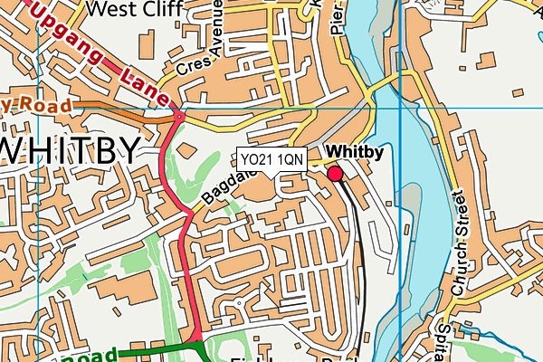 YO21 1QN map - OS VectorMap District (Ordnance Survey)