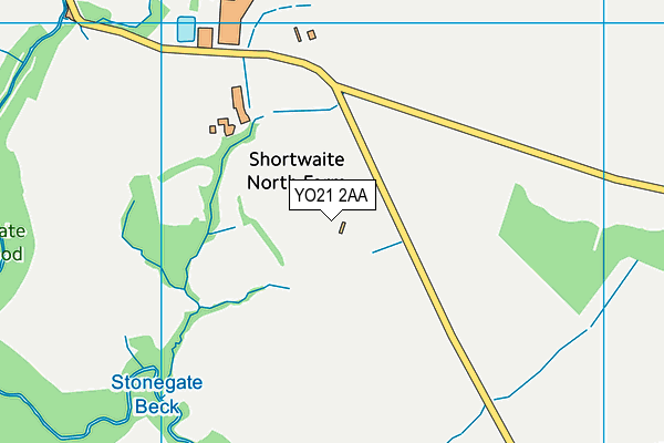 YO21 2AA map - OS VectorMap District (Ordnance Survey)