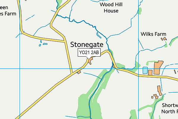 YO21 2AB map - OS VectorMap District (Ordnance Survey)