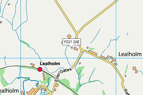 YO21 2AE map - OS VectorMap District (Ordnance Survey)