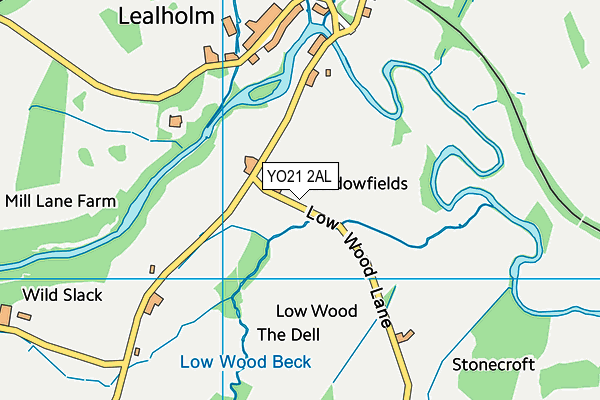 YO21 2AL map - OS VectorMap District (Ordnance Survey)