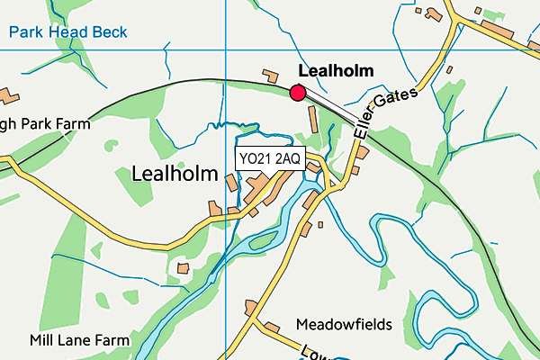 Lealholm Sports Field map (YO21 2AQ) - OS VectorMap District (Ordnance Survey)