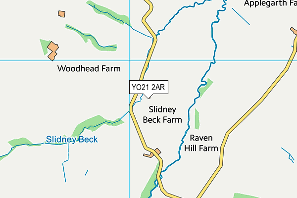 YO21 2AR map - OS VectorMap District (Ordnance Survey)