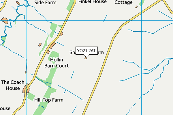 YO21 2AT map - OS VectorMap District (Ordnance Survey)