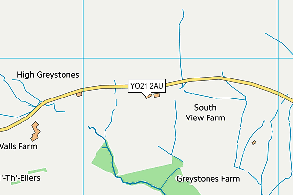 YO21 2AU map - OS VectorMap District (Ordnance Survey)