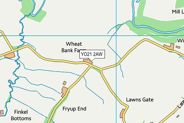 YO21 2AW map - OS VectorMap District (Ordnance Survey)