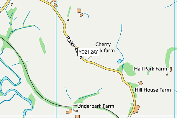 YO21 2AY map - OS VectorMap District (Ordnance Survey)