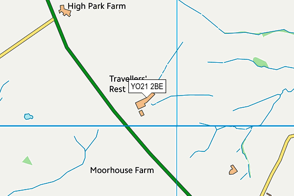 YO21 2BE map - OS VectorMap District (Ordnance Survey)