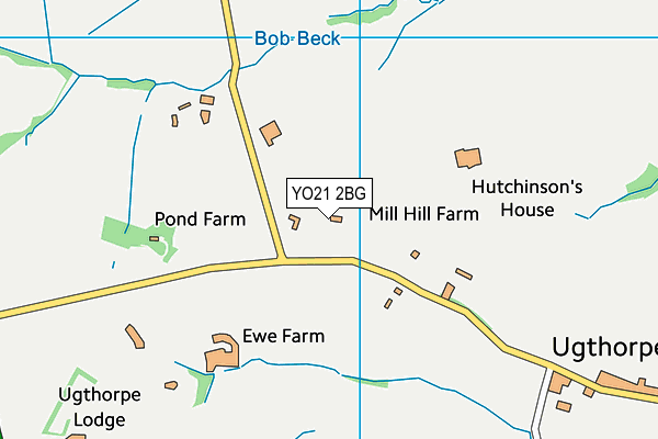 YO21 2BG map - OS VectorMap District (Ordnance Survey)