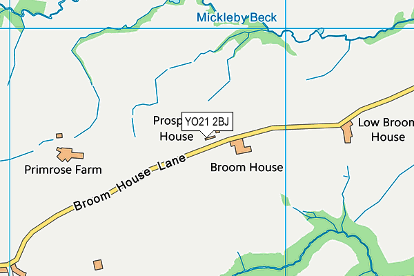 YO21 2BJ map - OS VectorMap District (Ordnance Survey)