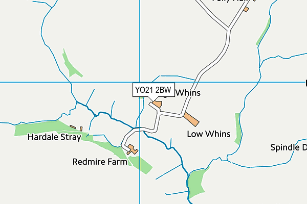 YO21 2BW map - OS VectorMap District (Ordnance Survey)