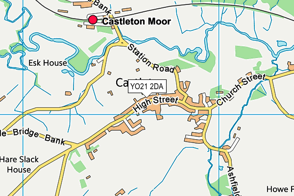 Castleton Primary School map (YO21 2DA) - OS VectorMap District (Ordnance Survey)
