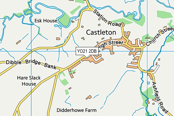 YO21 2DB map - OS VectorMap District (Ordnance Survey)