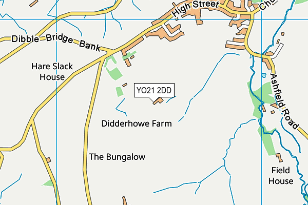 YO21 2DD map - OS VectorMap District (Ordnance Survey)