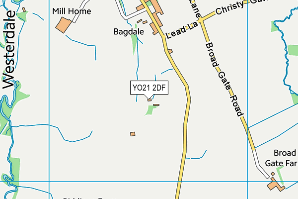 YO21 2DF map - OS VectorMap District (Ordnance Survey)