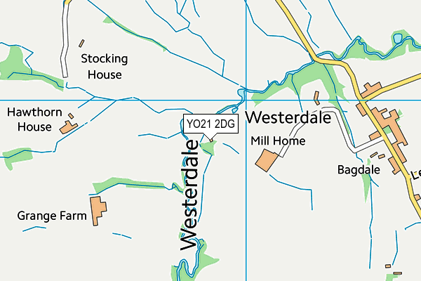 YO21 2DG map - OS VectorMap District (Ordnance Survey)