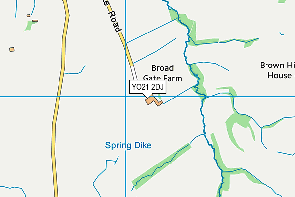 YO21 2DJ map - OS VectorMap District (Ordnance Survey)