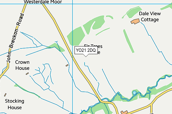 YO21 2DQ map - OS VectorMap District (Ordnance Survey)
