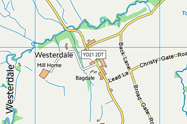 YO21 2DT map - OS VectorMap District (Ordnance Survey)