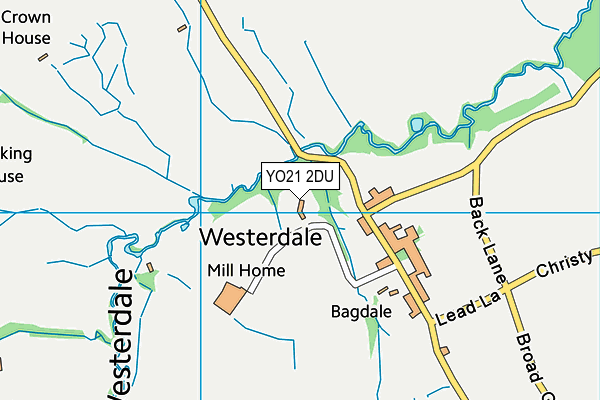 YO21 2DU map - OS VectorMap District (Ordnance Survey)