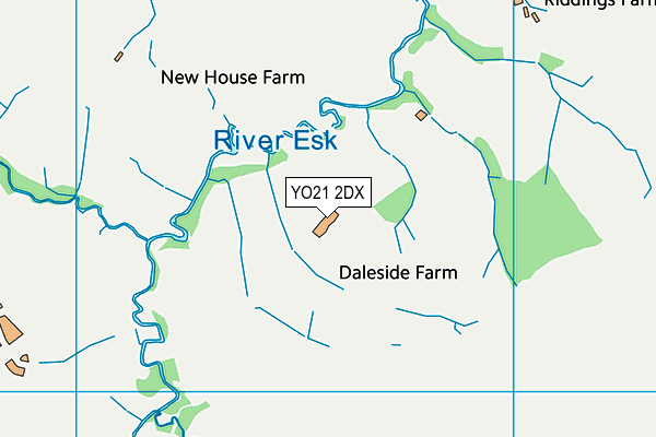 YO21 2DX map - OS VectorMap District (Ordnance Survey)