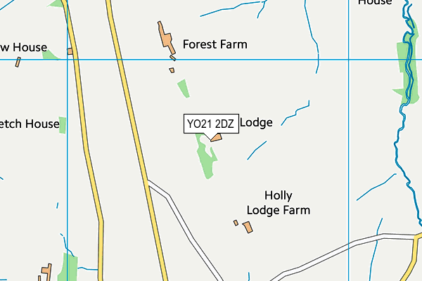 YO21 2DZ map - OS VectorMap District (Ordnance Survey)