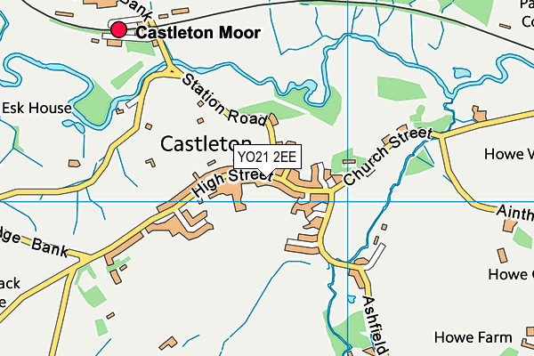 YO21 2EE map - OS VectorMap District (Ordnance Survey)