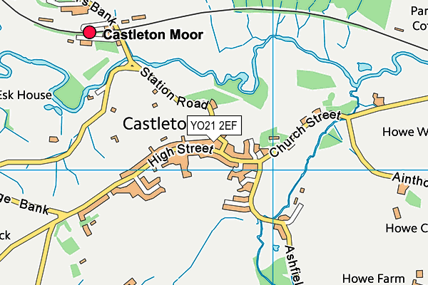 YO21 2EF map - OS VectorMap District (Ordnance Survey)