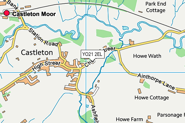 YO21 2EL map - OS VectorMap District (Ordnance Survey)