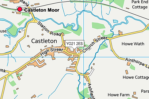 YO21 2ES map - OS VectorMap District (Ordnance Survey)