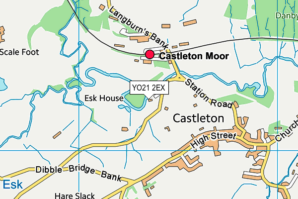 YO21 2EX map - OS VectorMap District (Ordnance Survey)